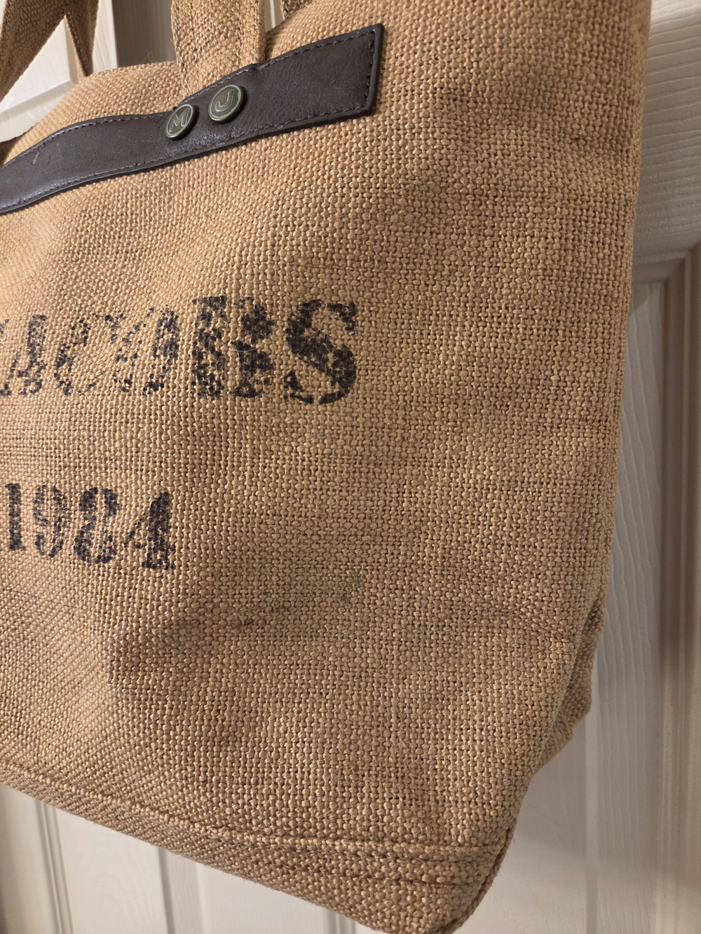 Marc Jacobs Tan Canvas Tote with Dark Brown Trim - Picture 2 of 16